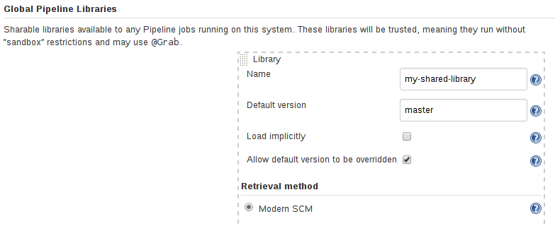 Configuring a Global Pipeline Library